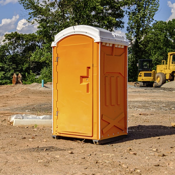 how often are the portable restrooms cleaned and serviced during a rental period in Goldvein Virginia